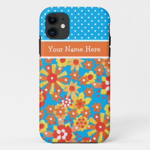 title_seo2 Personalizado de moda iPhone 5 Funda: Ditsy Naranj