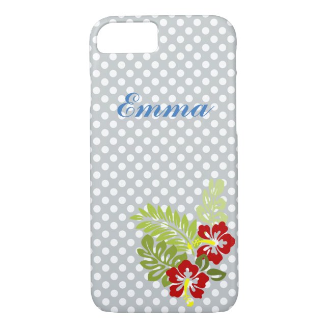 Funda De Case-Mate Para iPhone Personalizado de monograma del patrón de puntos de (Reverso)