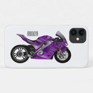 Funda Para iPhone 11 Personalizado de motocicleta Purple