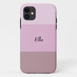 Funda Para iPhone 11 Personalizado de Ombre rayado púrpura rosa