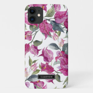 Funda Para iPhone 11 Personalizado de patrón de color morado de buganvi