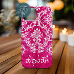 Funda Para iPhone 15 Pro Personalizado de patrón de Damasco de color rosa c<br><div class="desc">Un estilo vintage con un diseño de moda con colores de joyas y elegancia. Los elementos son más fáciles de personalizar cuando se reemplazan primero todo el texto y las fotos. Si su arte todavía necesita ser ajustado, haga clic en el botón Personalizar Este botón. Esto te llevará a un...</div>