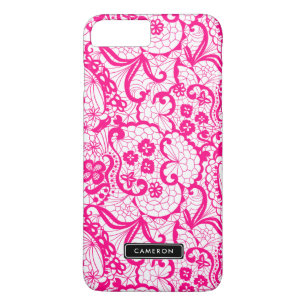 Funda Para iPhone 8 Plus/7 Plus Personalizado de patrón de encaje rosado caliente