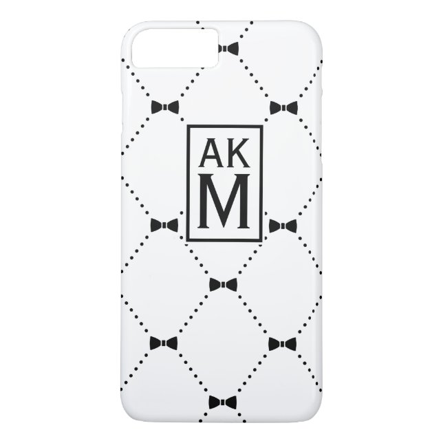 Funda De Case-Mate Para iPhone Personalizado de patrón de puntas de amarre Monogr (Reverso)