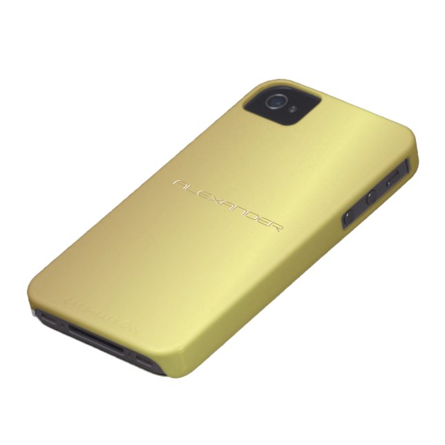 Funda De Case-Mate Para iPhone Personalizado de patrón Metalizado amarillo dorado (Abajo)