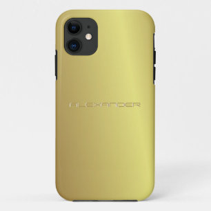 Funda Para iPhone 11 Personalizado de patrón Metalizado amarillo dorado