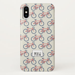 Funda Para iPhone X Personalizado de patrones de bicicletas estuches d