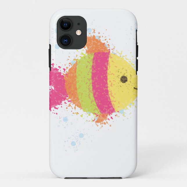 Funda De Case-Mate Para iPhone Personalizado de peces de cuta (Reverso)