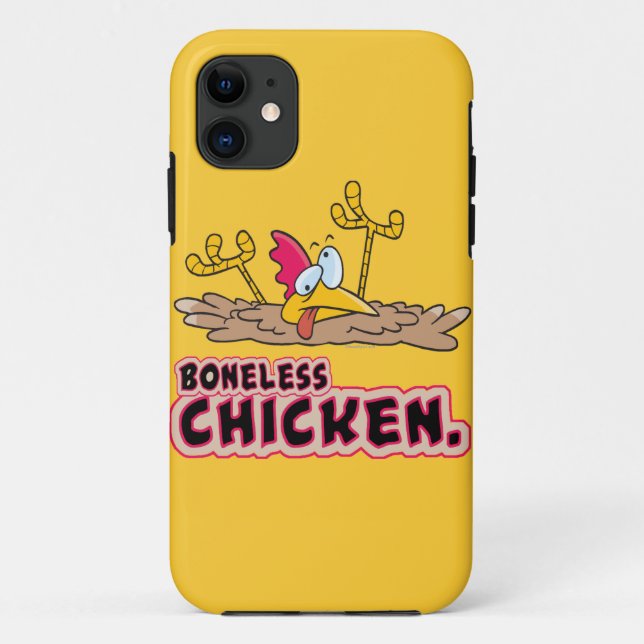 Funda De Case-Mate Para iPhone personalizado de pollo humilde (Reverso)