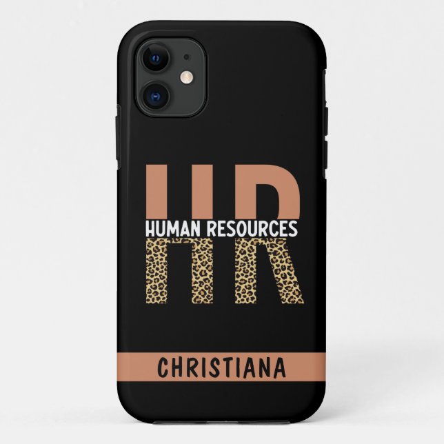 Funda De Case-Mate Para iPhone Personalizado de Recursos Humanos Leopard Imprimir (Reverso)
