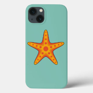 Funda Para iPhone 13 Personalizado de Starfish Naranja Cute