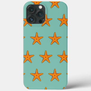 Funda Para iPhone 13 Pro Max Personalizado de Starfish Naranja Cute