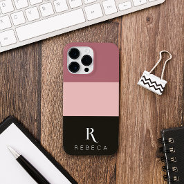 Funda Para iPhone 14 Pro Max De Case-Mate Personalizado de tres bloques de color Rosa de oro