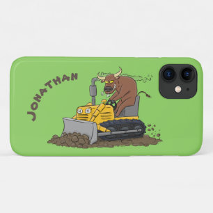 Funda Para iPhone 11 Personalizado del bulldozer cómico que conduce un 
