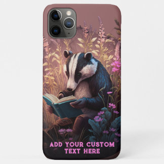 Funda Para iPhone 11 Pro Max Personalizado del libro de lectura de Badger Wildf