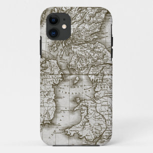 Funda Para iPhone 11 Personalizado del mapa de antigüedades de Brown O