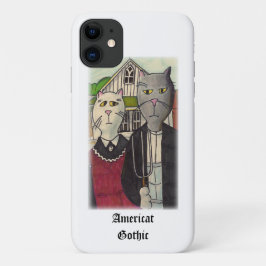 Funda Para iPhone 11 Personalizado del Museo Gótico Americat Arte Gato