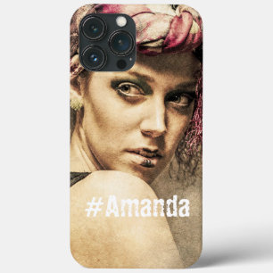 Funda Para iPhone 13 Pro Max Personalizado DIY Monogramed linda foto mujer moda