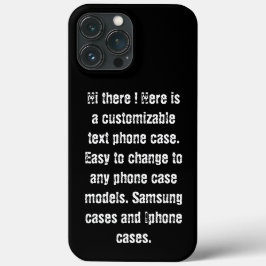 Funda Para iPhone 13 Pro Max Personalizado DIY texto moderno moda moderna en bl