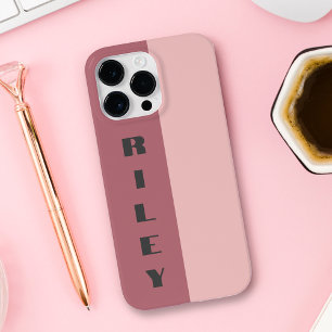 Funda Para iPhone 14 Pro Max De Case-Mate Personalizado Dos Bloques de Color Rosa Oro Rubor