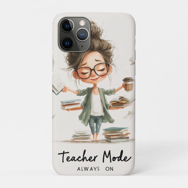 Funda De Case-Mate Para iPhone Personalizado educativa con "Modo docente siempre  (Reverso)