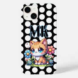 Funda Para iPhone 14 De Case-Mate Personalizado el gato curado de Naranja Kitty en l