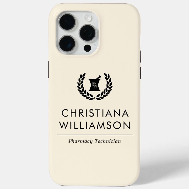 Funda De Case-Mate Para iPhone Personalizado Elegante Farmacia Farmacéutica Perso (Reverso )