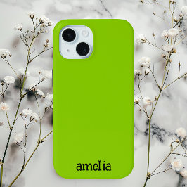 Funda Para iPhone 15 Personalizado en verde brillante de moda