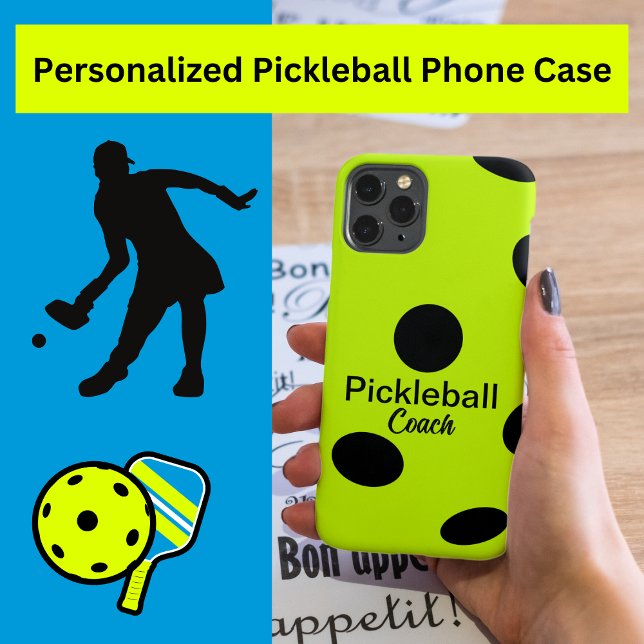 Funda De Case-Mate Para iPhone Personalizado Entrenador de Bolas de Pollo Amarill (You Can Change The Text.)