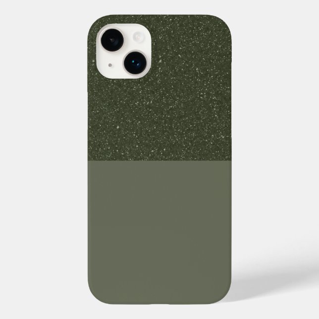Funda De Case-Mate Para iPhone Personalizado Especkled Top Moss Green iPhone 14 P (Reverso )