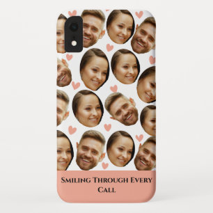 Funda Para iPhone XR Personalizado Face Picture Heart Funny Parple Patt