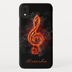 Funda Para iPhone XR Personalizado Flaming Music Note