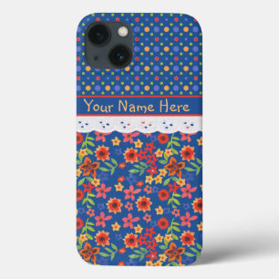 title_seo2 Personalizado Floral, Polkas, estuche Faux Lace iP