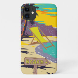 Funda Para iPhone 11 Personalizado foto gráfico vintage atardecer amari