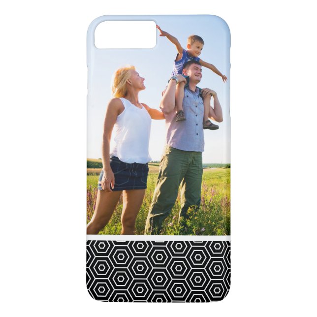 Funda De Case-Mate Para iPhone Personalizado Foto Hexagons textura patrón geométr (Reverso)