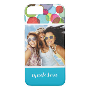 Funda Para iPhone 8/7 Personalizado Foto y nombre Burbujas redondeadas m