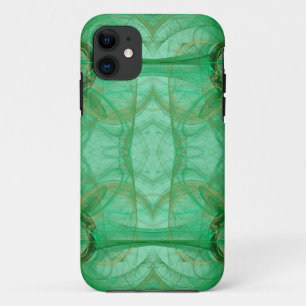 Funda Para iPhone 11 Personalizado Fractal Verde iPhone 5 Funda-ID de d