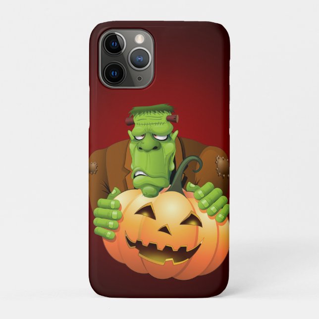 Funda De Case-Mate Para iPhone Personalizado Frankenstein con Calabaza (Reverso)