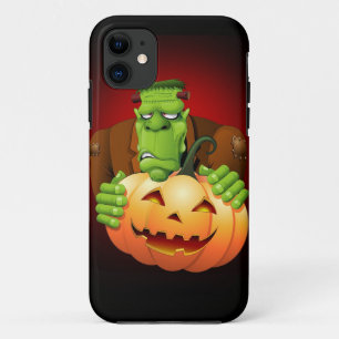 Funda Para iPhone 11 Personalizado Frankenstein con Calabaza