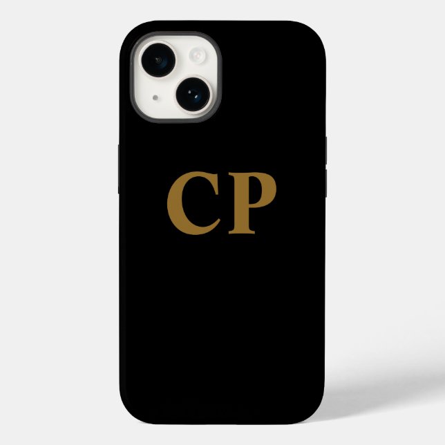 Funda De Case-Mate Para iPhone Personalizado Gold Inicial (Reverso )