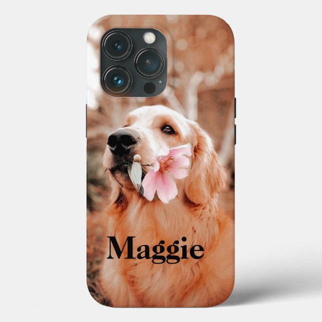Funda De Case-Mate Para iPhone Personalizado Golden Retriever Photo - Perro Lover (Reverso )