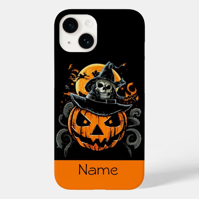 Funda De Case-Mate Para iPhone Personalizado/Halloween/calabaza (Reverso )