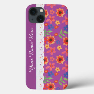 Funda Para iPhone 13 Personalizado Impresión floral Magenta iPhone 6 Xt