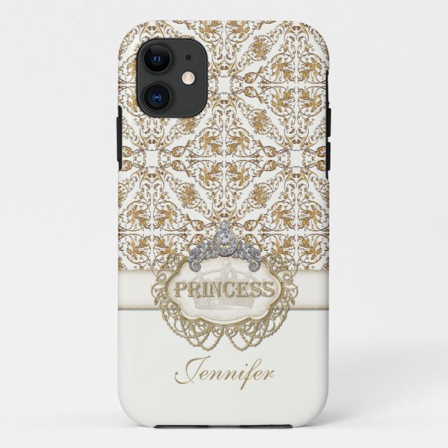 Funda De Case-Mate Para iPhone Personalizado IPhone 5 Princesa Jewel Bling Crown (Reverso)