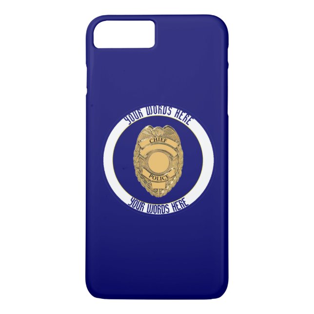 Funda De Case-Mate Para iPhone Personalizado Jefe de Policía Escudo de insignias (Reverso)