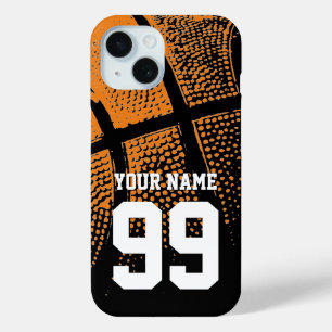 Funda Para iPhone 15 Personalizado jersey de baloncesto número Funda-Ma