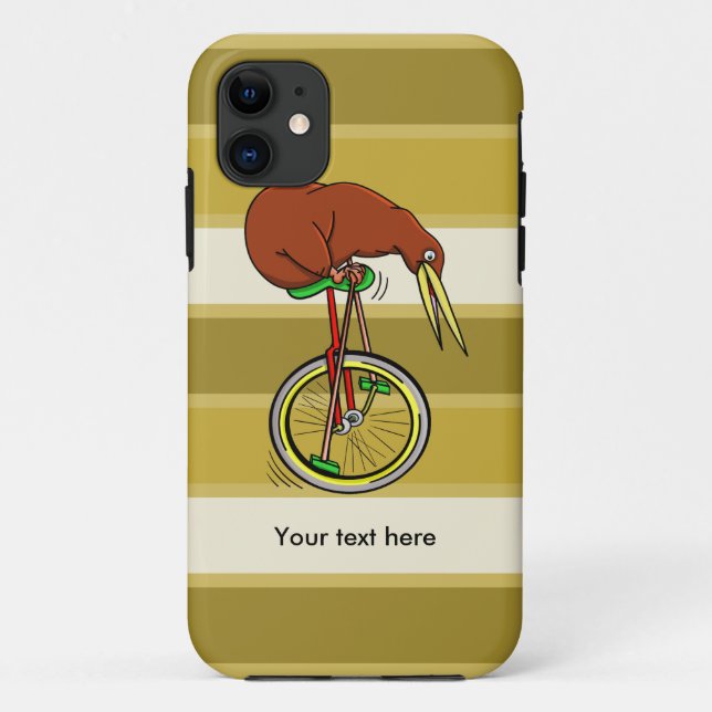 Funda De Case-Mate Para iPhone Personalizado Kiwi Bird Unicyling (Reverso)