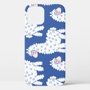 Funda Para iPhone 12 Personalizado lama alpaca, patrón vintage