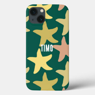 Funda Para iPhone 13 Personalizado lindo patrón verde estelar