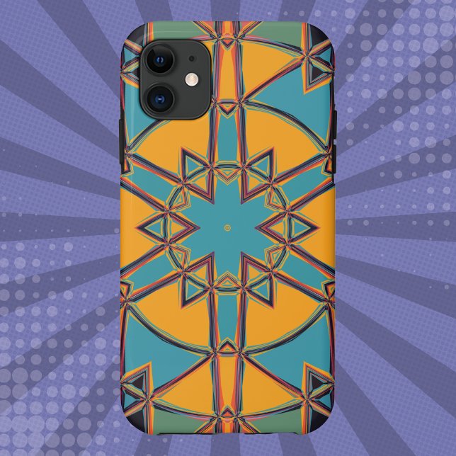 Funda De Case-Mate Para iPhone Personalizado Mandala amarillo azul y Naranja (Subido por el creador)